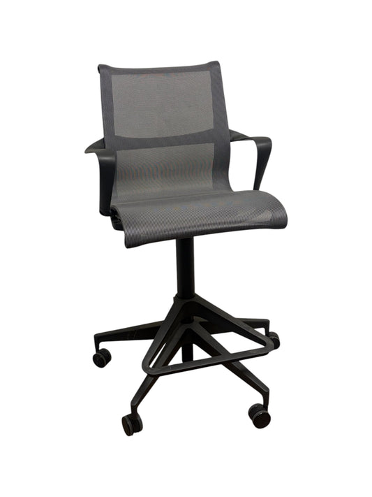 Skivbordsstol - Herman Miller Setu, Grå/Svart