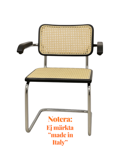 Bauhausstolar/Cesca - Armstöd, Svart