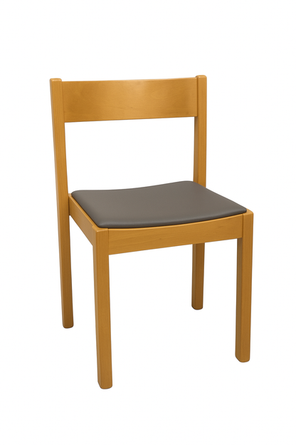 Ergonomisk orkesterstol med slitstark konstlädersits, finns i flera färger – stabil och bekväm stol perfekt för orkestrar, konserter, scener, evenemang och professionella musikmiljöer.