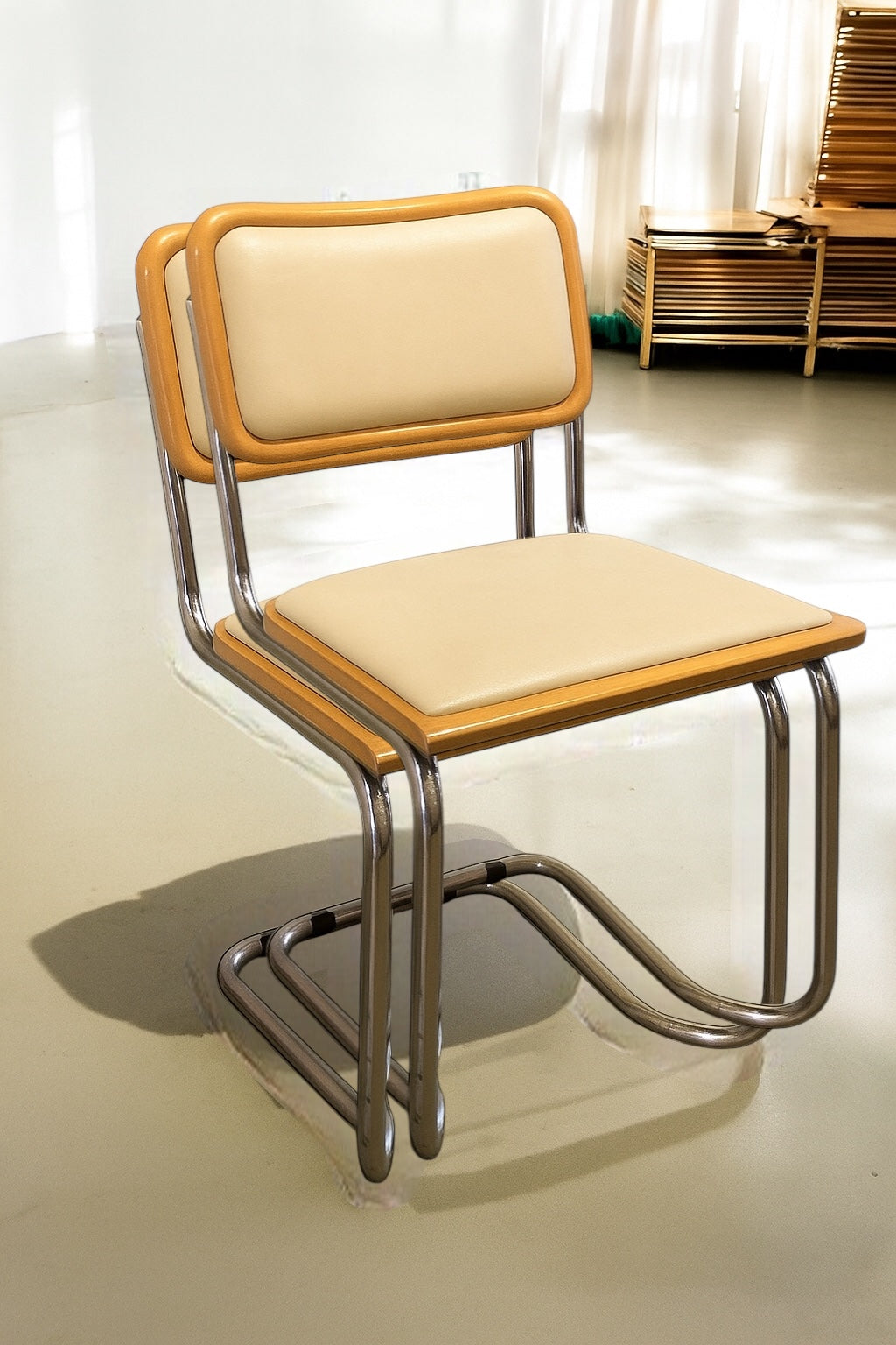 Bauhausstolar - Konstläder, Beige